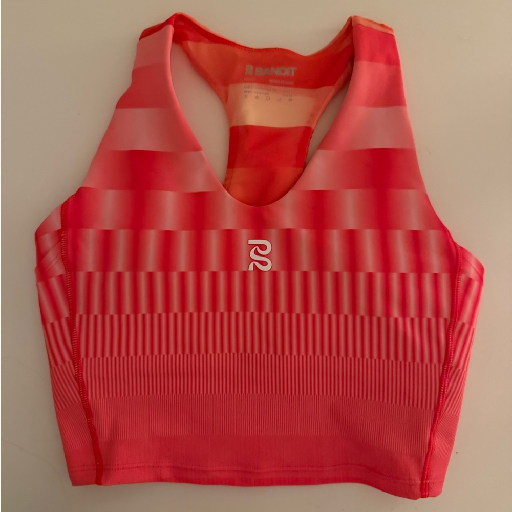 Bandit Red Gradient Racerback Crop Tank